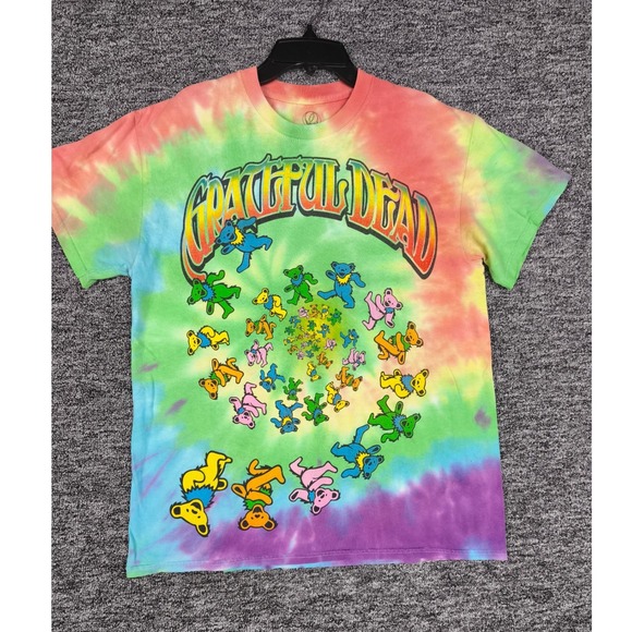 Grateful Dead Other - Grateful Dead Dancing Bears Rainbow Tie Dye‎ Graphic T-Shirt Mens Medium 2016